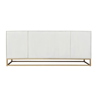 Buffet SILVA 177cm en bois massif de manguier blanc vu de dos
