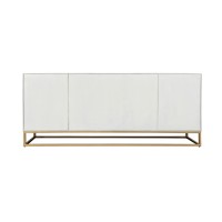 Buffet SILVA 177cm en bois massif de manguier blanc vu de dos