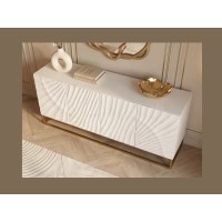 Buffet SILVA 177cm en bois massif de manguier blanc vu de haut