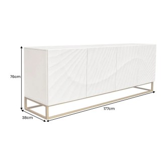 Buffet SILVA 177cm en bois massif de manguier blanc dimensions