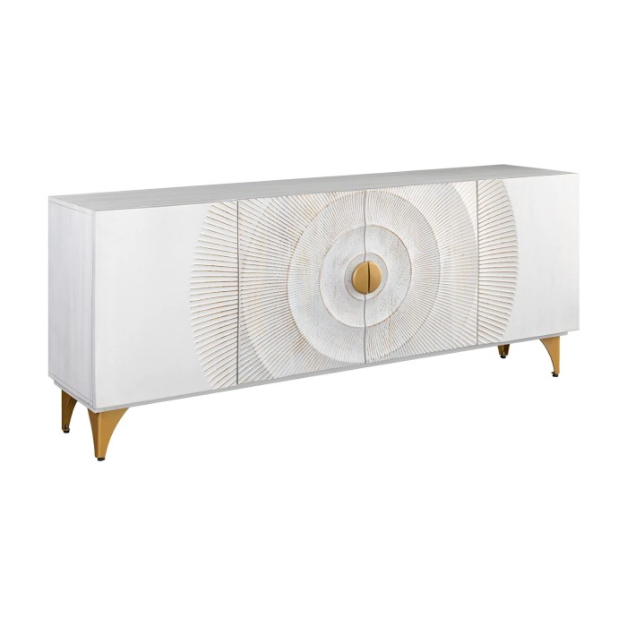 Buffet SOLARIS 177cm blanc et doré