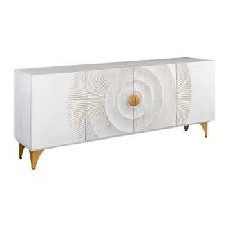 Buffet SOLARIS 177cm blanc et doré