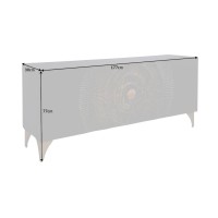 Buffet SOLARIS 177cm noir et doré dimensions