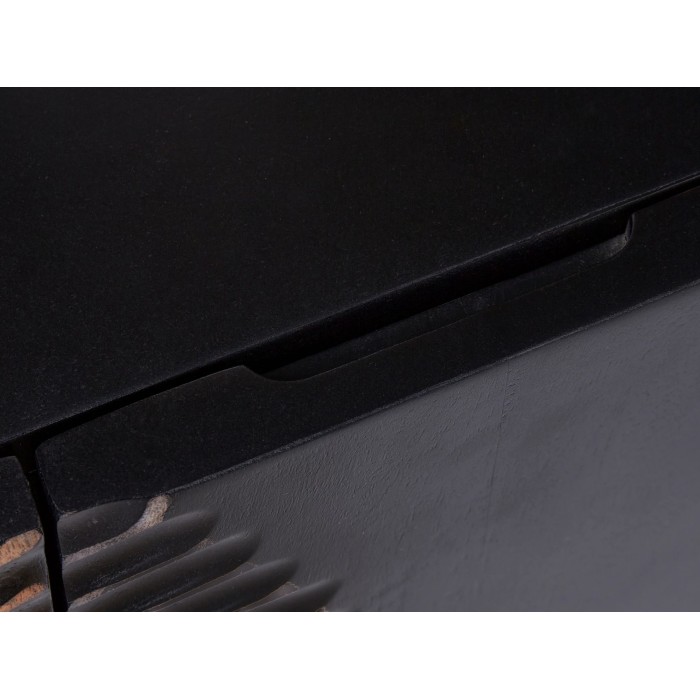 Zoom sur la poignée intégrée du buffet SOLARIS 177cm noir et doré