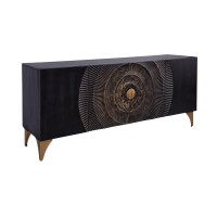 Buffet SOLARIS 177cm noir et doré