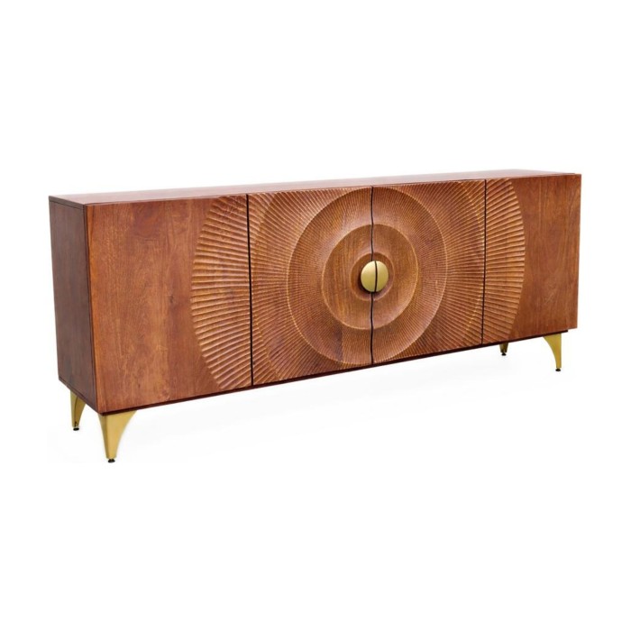 Buffet SOLARIS 177cm marron et doré