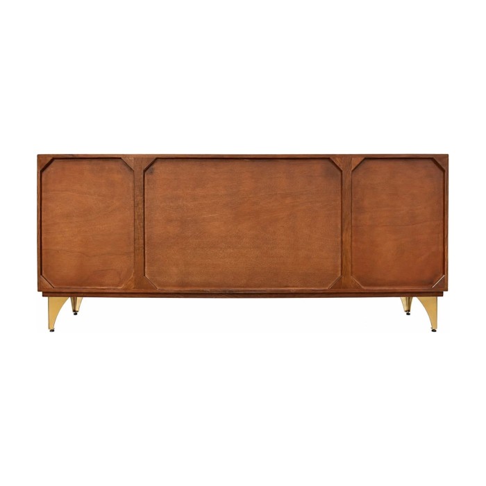 Buffet SOLARIS 177cm marron et doré vu de dos