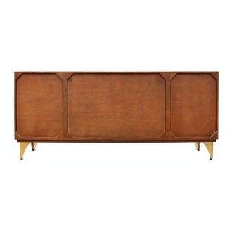 Buffet SOLARIS 177cm marron et doré vu de dos