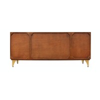 Buffet SOLARIS 177cm marron et doré vu de dos