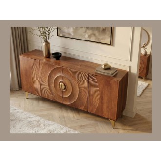 Buffet SOLARIS 177cm marron et doré vu de haut