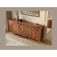 Buffet SOLARIS 177cm marron et doré vu de haut