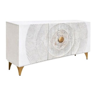 Buffet SOLARIS 140cm blanc et doré
