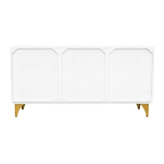 Buffet SOLARIS 140cm blanc et doré vu de dos