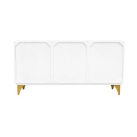 Buffet SOLARIS 140cm blanc et doré vu de dos