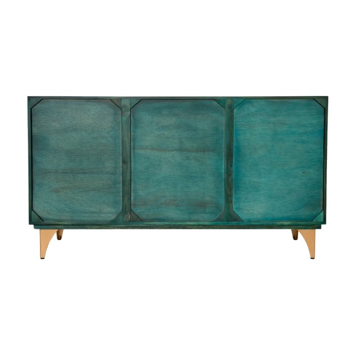 Buffet SOLARIS 140cm turquoise vu de dos