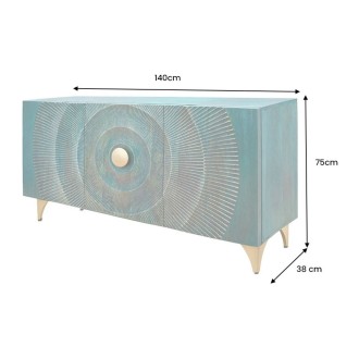 Buffet SOLARIS 140cm turquoise dimensions