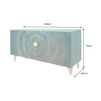 Buffet SOLARIS 140cm turquoise dimensions