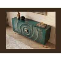 Buffet SOLARIS 140cm turquoise vu de haut