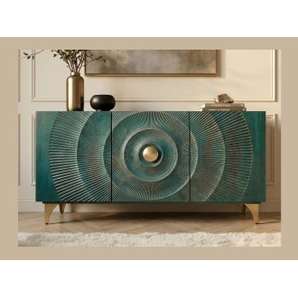 Buffet SOLARIS 140cm turquoise vu de face