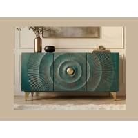 Buffet SOLARIS 140cm turquoise vu de face