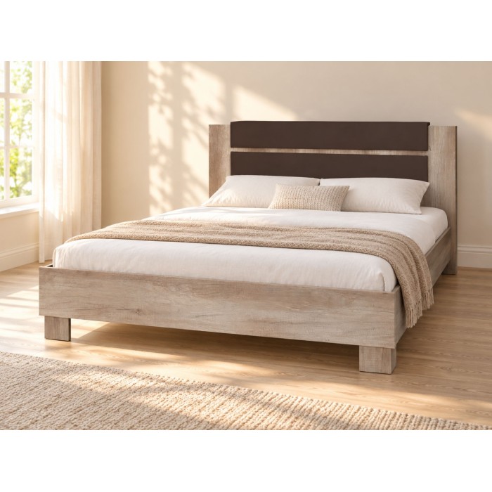 Bett ROMI – Doppelbett 180x200 cm Farbe Dab Canyon