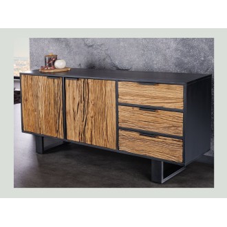 Buffet RAFTA 150cm en bois massif de teck et de manguier mis en situation