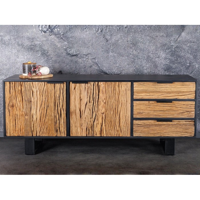 Buffet RAFTA 150cm en bois massif de teck et de manguier vu de face