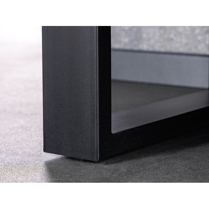 Zoom sur le pied du buffet RAFTA 150cm en bois massif de teck et de manguier