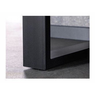 Zoom sur le pied du buffet RAFTA 150cm en bois massif de teck et de manguier