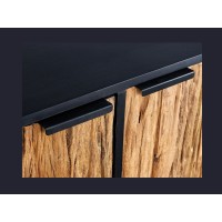 Zoom sur les poignées du buffet RAFTA 150cm en bois massif de teck et de manguier