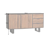 Buffet RAFTA 150cm en bois massif de teck et de manguier dimensions