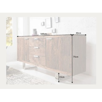 Buffet RAFTA full bois et argenté dimensions