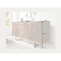 Buffet RAFTA full bois et argenté dimensions