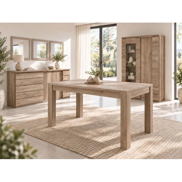 Buffet 2 puertas correderas ROMI - Color dab canyon - 160 x 99 x 55 cm