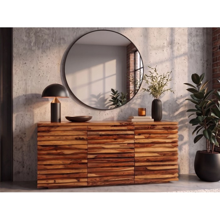 Buffet SAVANA 160cm en bois de sheesham mis en situation
