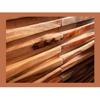 Zoom sur les reliefs du buffet SAVANA 160cm en bois de sheesham