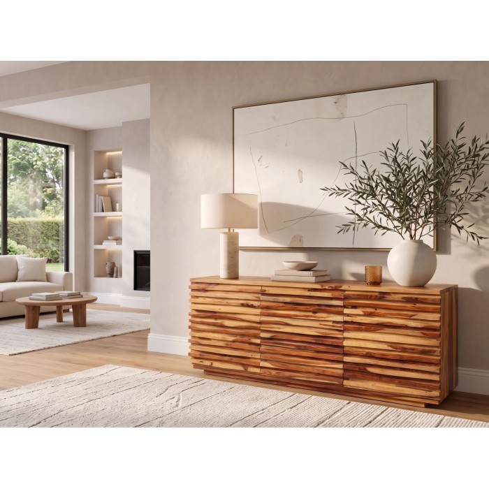 Buffet SAVANA 160cm en bois de sheesham vu éloignée