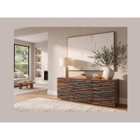 Buffet 160cm en sheesham fumé vu éloignée