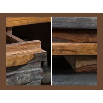 Zoom sur les détails du buffet 160cm en sheesham fumé