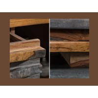 Zoom sur les détails du buffet 160cm en sheesham fumé