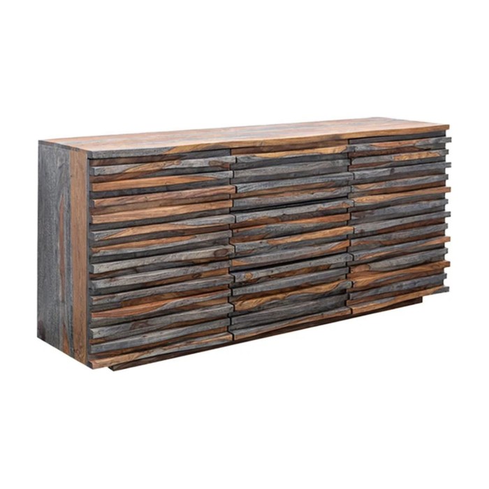 Buffet 160cm en sheesham fumé