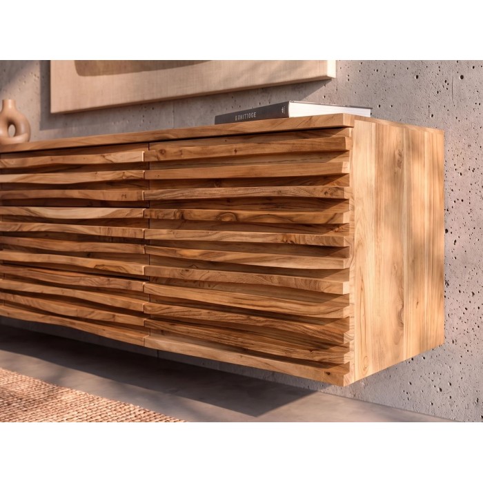 Zoom sur le côté du buffet ou meuble TV SAVANA 174cm