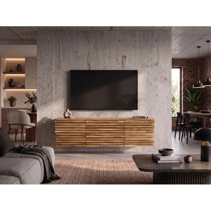 Buffet ou meuble TV SAVANA 174cm vu de face en situation