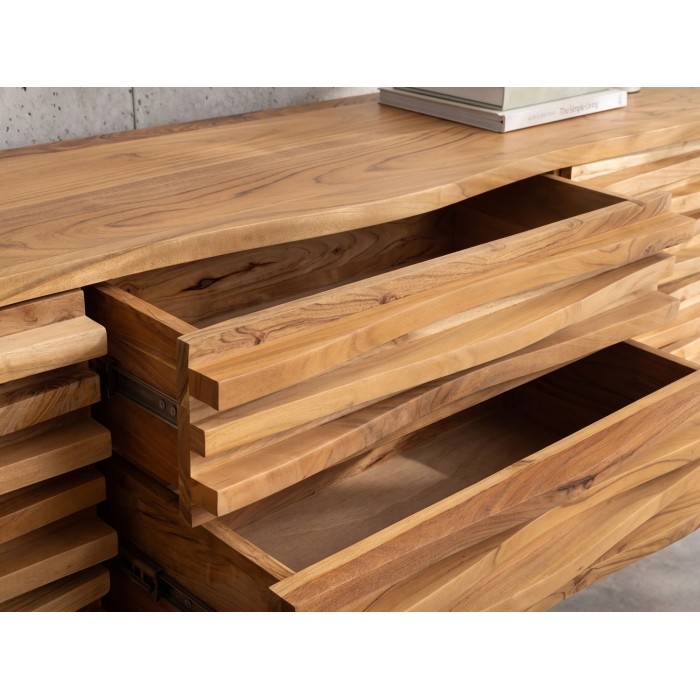 Buffet ou meuble TV SAVANA 174cm avec tiroirs ouverts