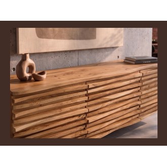 Zoom sur la façade du buffet ou meuble TV SAVANA 174cm