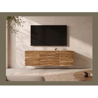 Buffet ou meuble TV SAVANA 174cm vu de face dans un décor 3D