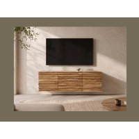 Buffet ou meuble TV SAVANA 174cm vu de face dans un décor 3D