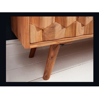 Buffet SCANI 145 cm in legno massiccio di acacia verniciato – 2 porte, 3 cassetti e facciate scolpite