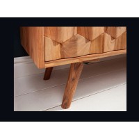 Buffet SCANI 145 cm in legno massiccio di acacia verniciato – 2 porte, 3 cassetti e facciate scolpite