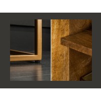 Zoom sur le pied et l'intérieur du buffet AMBRIA 177cm